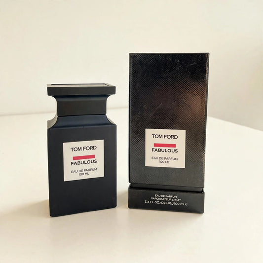 Tom Ford Fabulous EDP in a cream studio setting