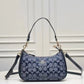 NWT COACH CH139 Teri Shoulder Bag Signature Chambray Blue Outlet Free Shipping