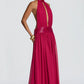 Embellished Halter Maxi Dress