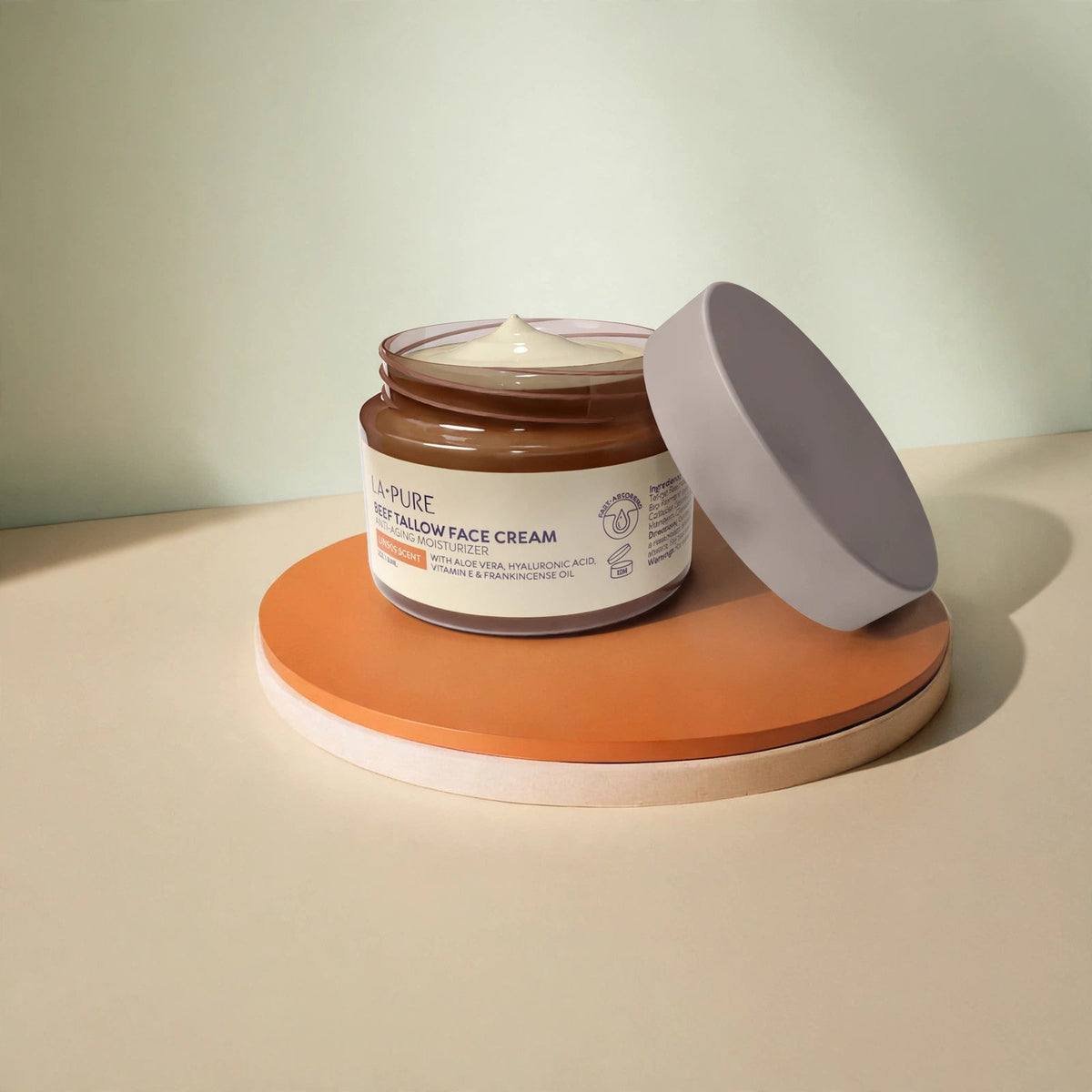LA Pure Beef Tallow Face Cream 4oz jar