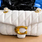 Coach Leather Shoulder Bag – Elegant Chain Strap Handbag, New