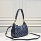 NWT COACH CH139 Teri Shoulder Bag Signature Chambray Blue Outlet Free Shipping