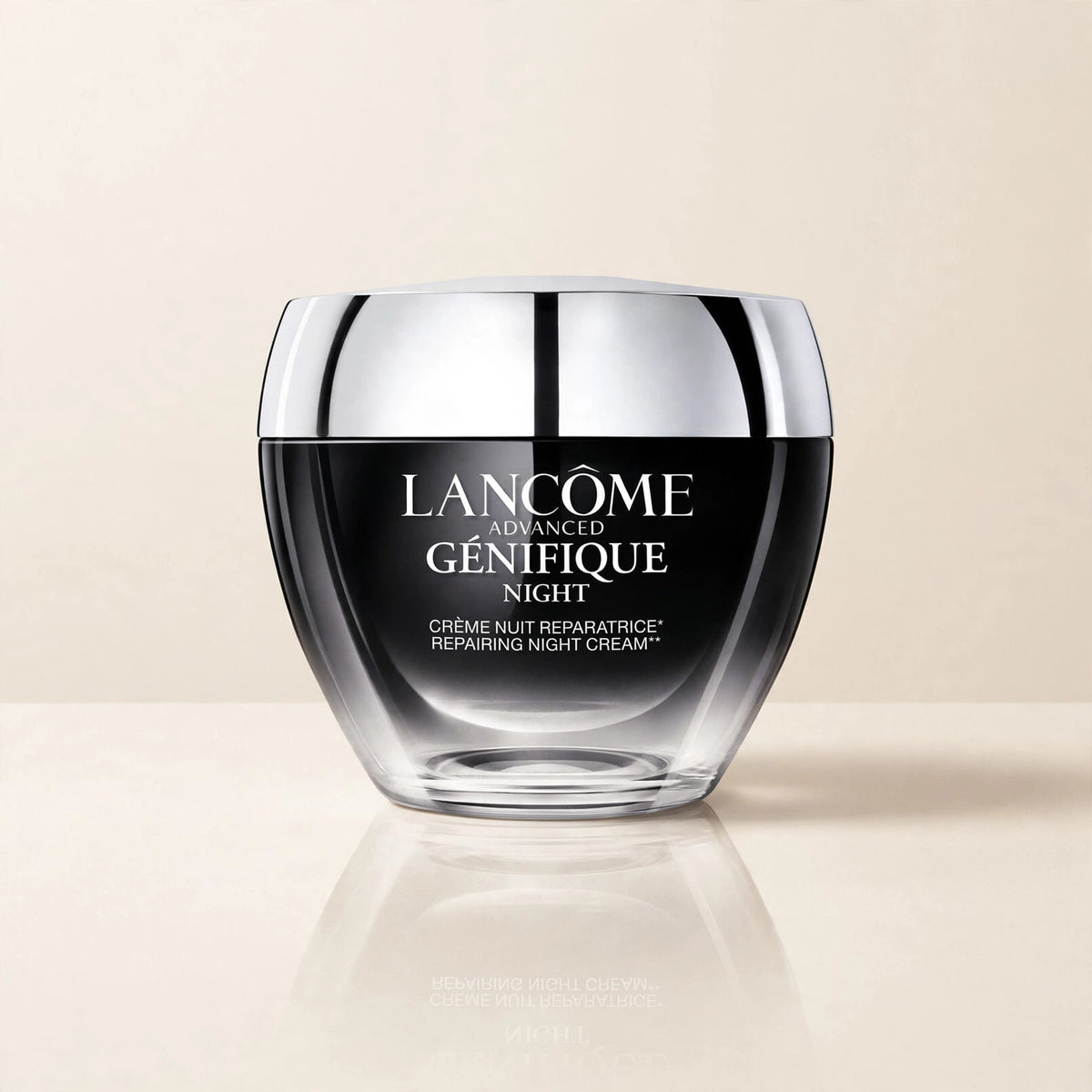 Lancôme Advanced Génifique Repairing Night Cream in cream studio setting