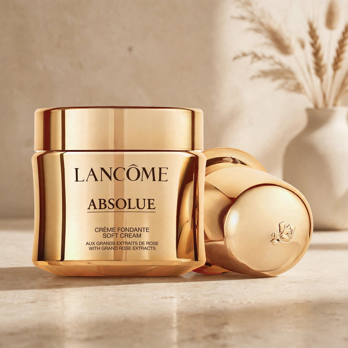 Lancôme Absolue Soft Cream in warm beige studio setting