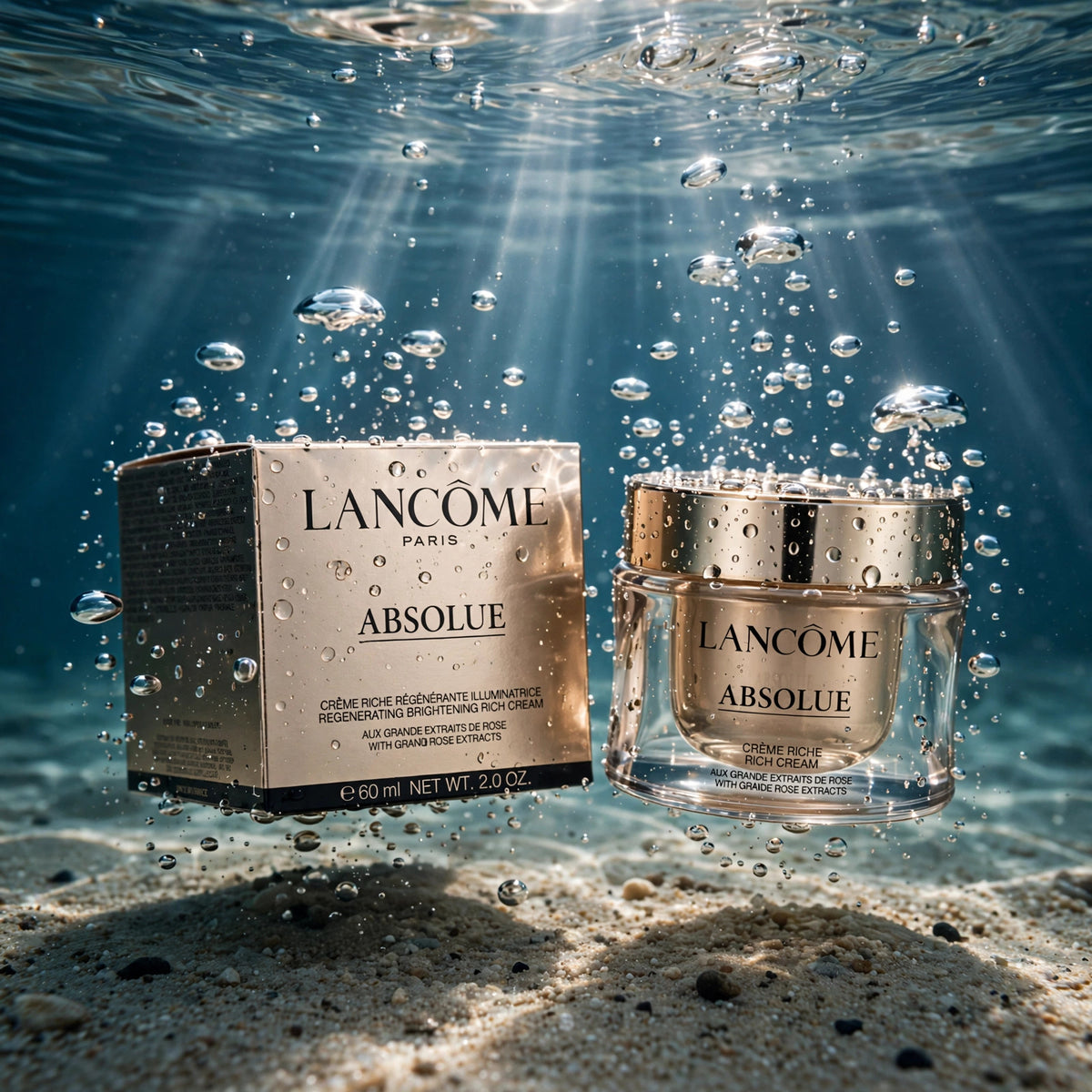 Lancôme Absolue Rich Cream underwater luxury shot