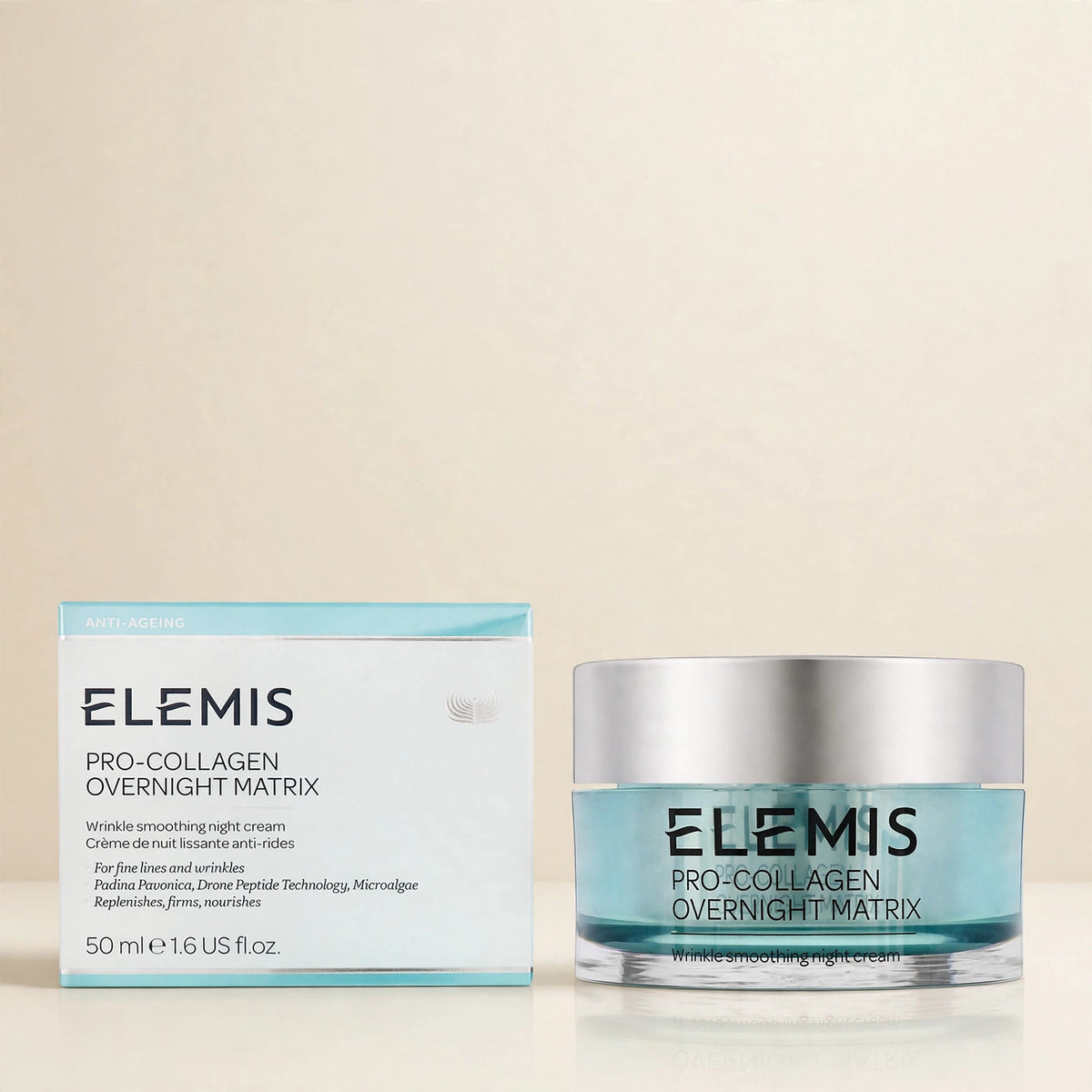 Elemis Pro-Collagen Overnight Matrix in cream studio setting