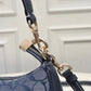 NWT COACH CH139 Teri Shoulder Bag Signature Chambray Blue Outlet Free Shipping