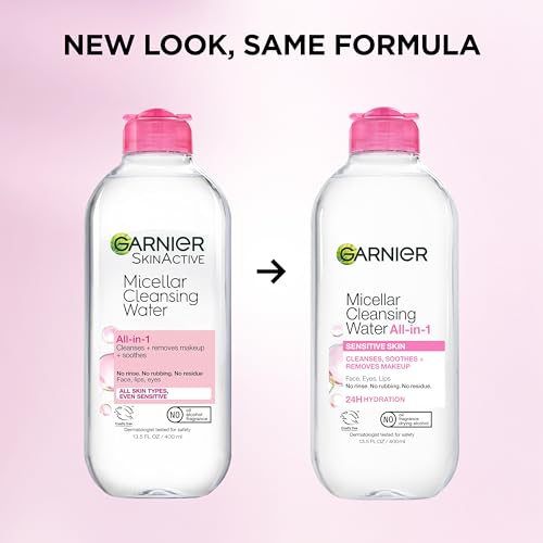 Garnier Micellar Cleansing Water – Facial Cleanser & Makeup Remover 3.4 fl oz