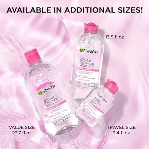 Garnier Micellar Cleansing Water – Facial Cleanser & Makeup Remover 3.4 fl oz