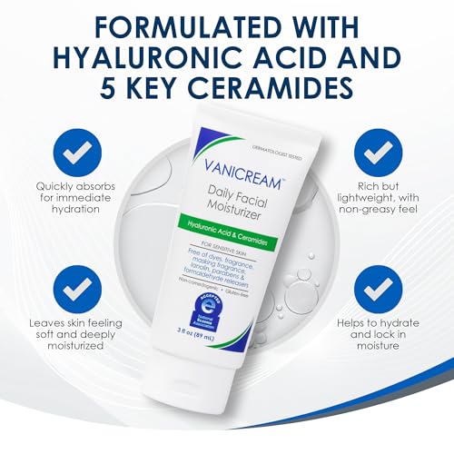 Vanicream Daily Facial Moisturizer – Lightweight Non-Greasy Face Moisturizer 3 fl oz