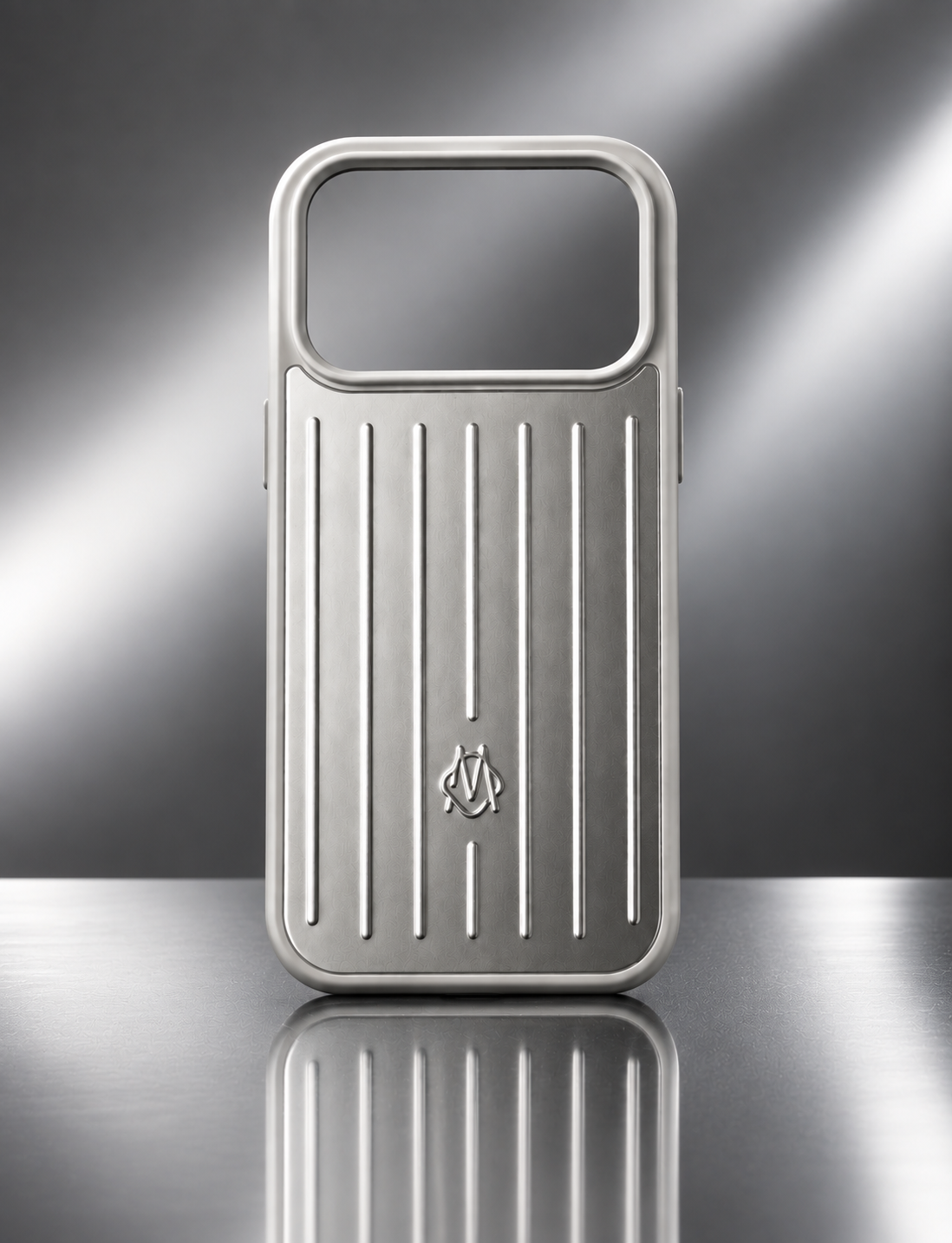 Luxury Silver Aluminum Case for iPhone 17 Pro – RIMOWA Style Phone Cover