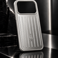 RIMOWA Case for iPhone 17 Pro – Silver Aluminum Luxury Phone Cover
