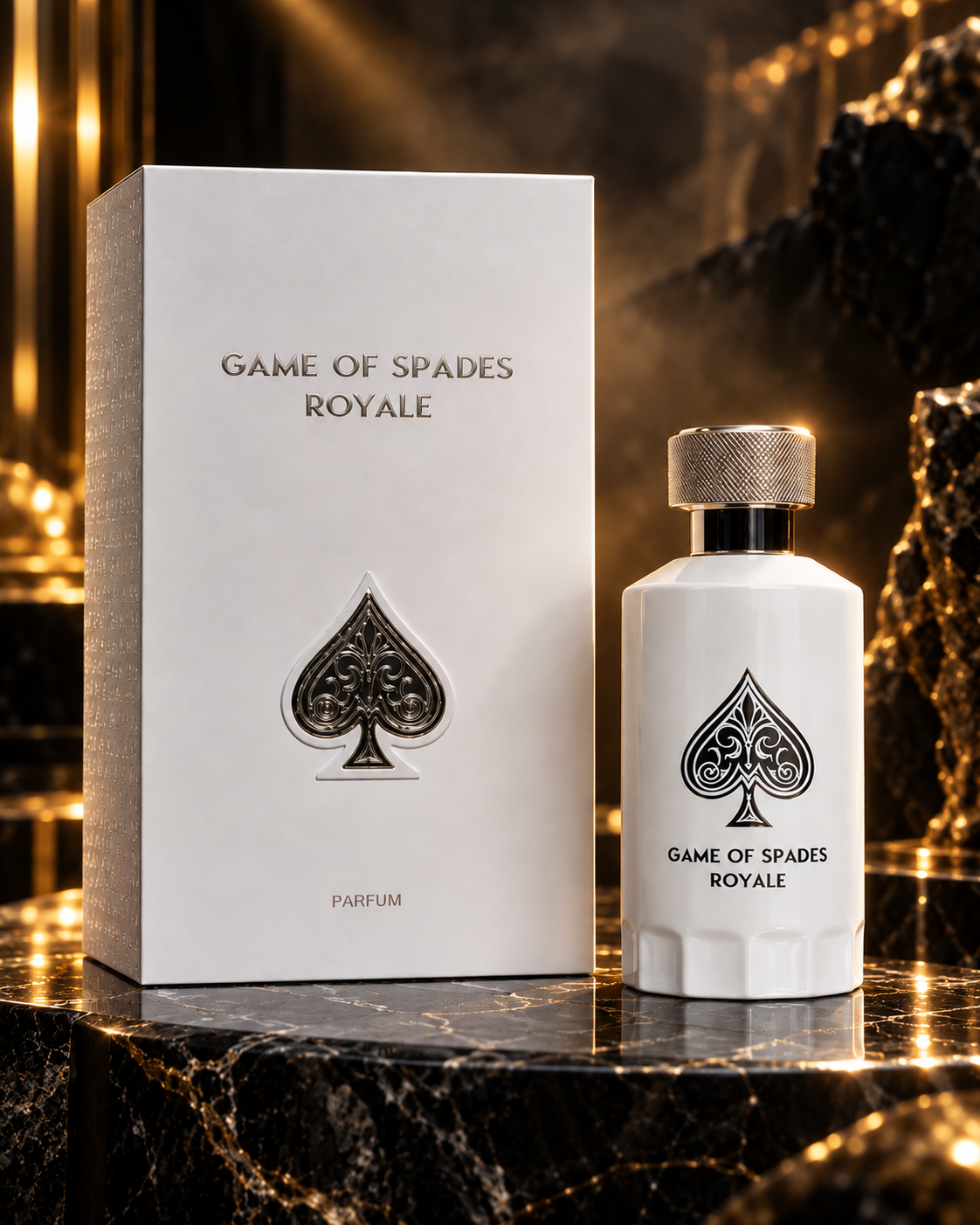 Game of Spades Royale Men’s Parfum 100ml / 3.4 oz – White Bottle – New