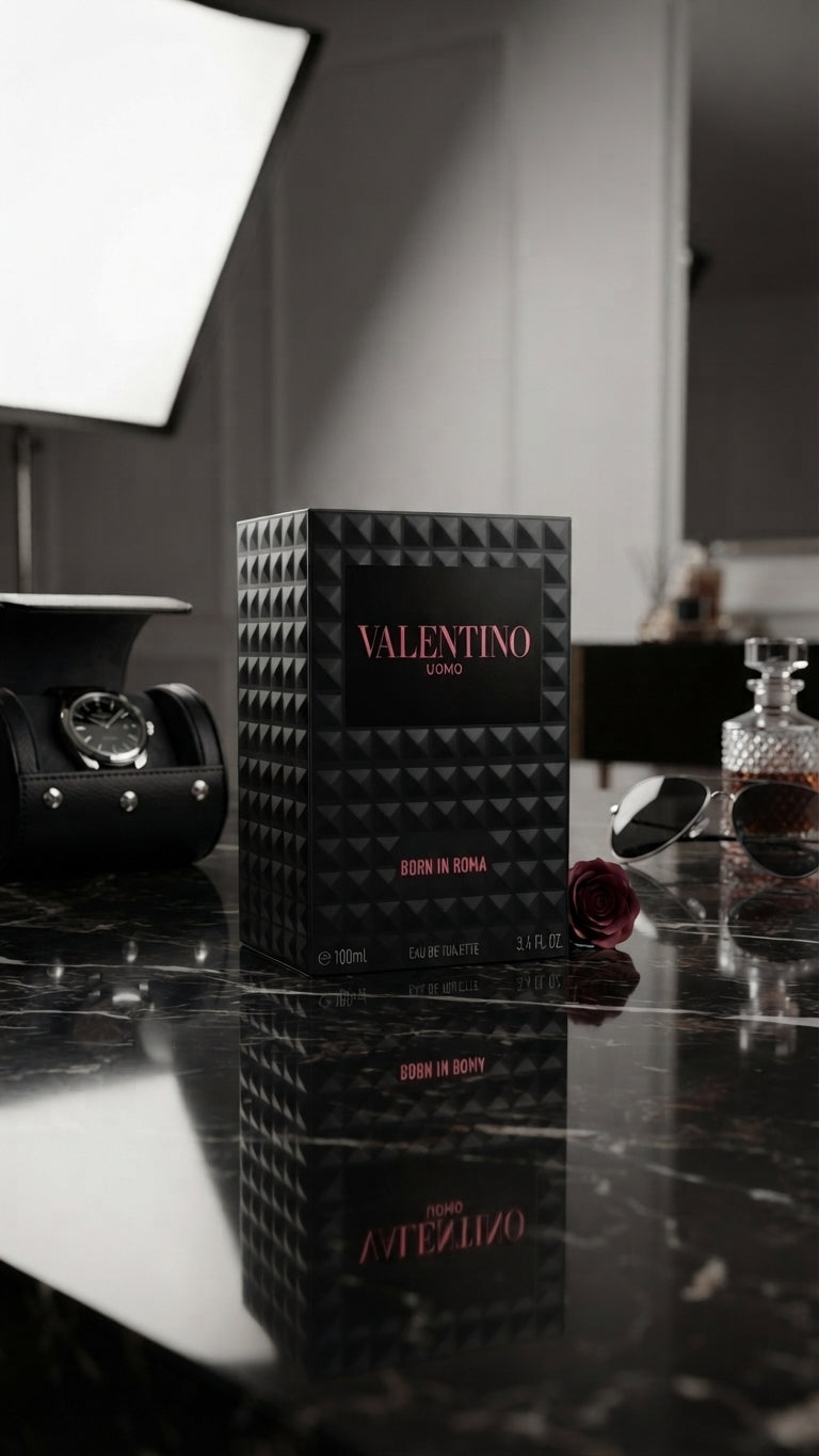 Valentino 3 Uomo Born in Roma EDT 100ml with Rockstud Box