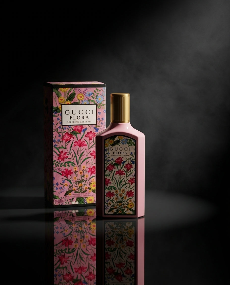 Gucci Flora Gorgeous Gardenia Eau de Parfum Spray for Women – 100ml / 3.3 oz Original Fragrance