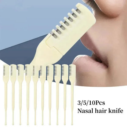 Clean and Trim！360°Rotating Nose Hair Trimmer，Manual Cleaning Without Dead Angles，Eyebrow Shaping，One Device for Men's Facial Ca