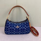 COACH CAF82 Teri Shoulder Crossbody Bag Signature Denim Blue Shoulder Strap NEW
