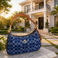 COACH CAF82 Teri Shoulder Crossbody Bag Signature Denim Blue Shoulder Strap NEW