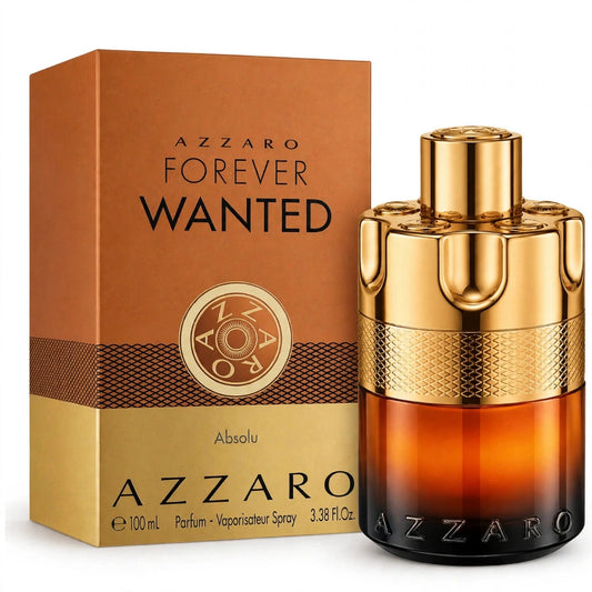 Azzaro Forever Wanted Absolu Eau de Parfum 100ml bottle and box on white background