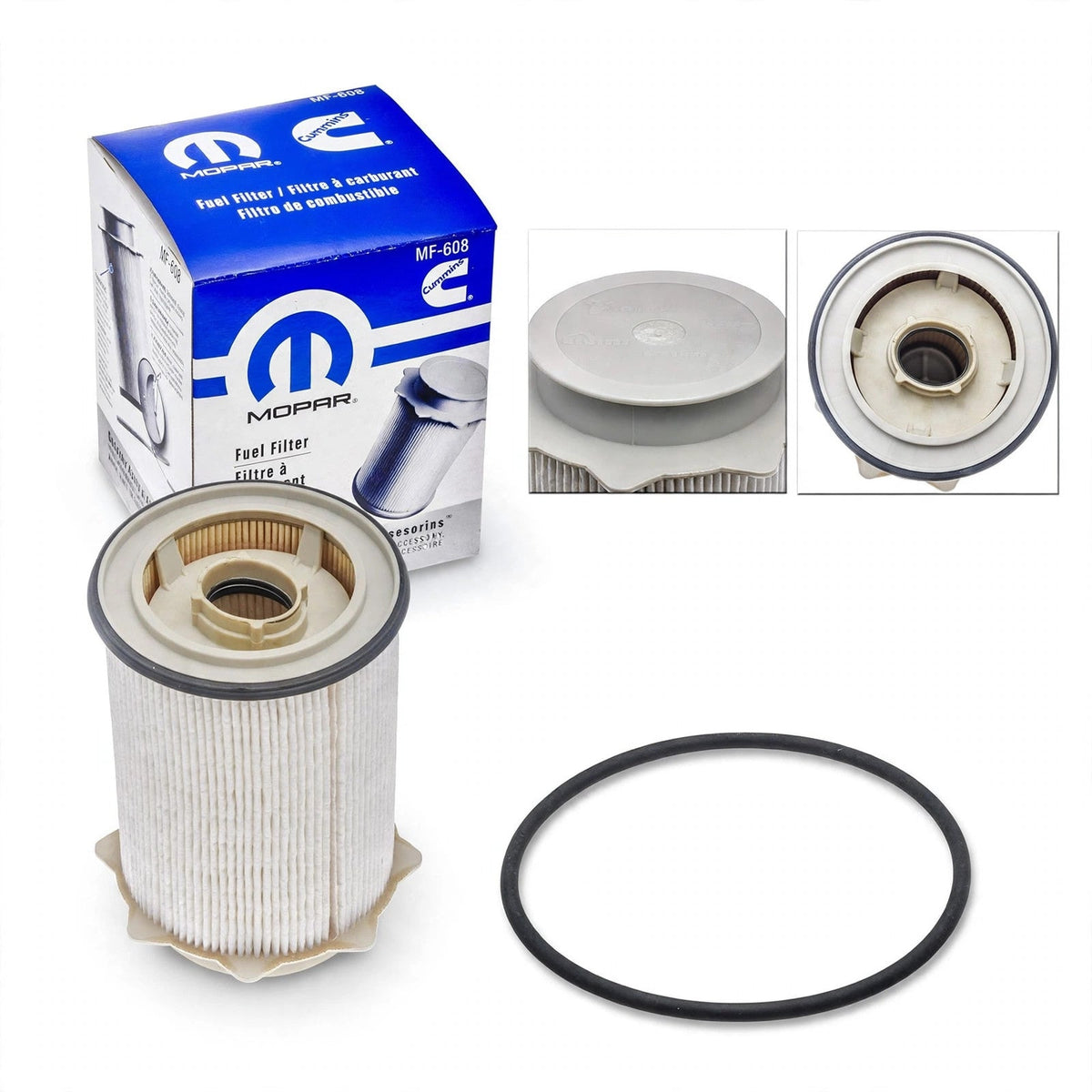 Mopar MO-608 68065608AB fuel filter on white background