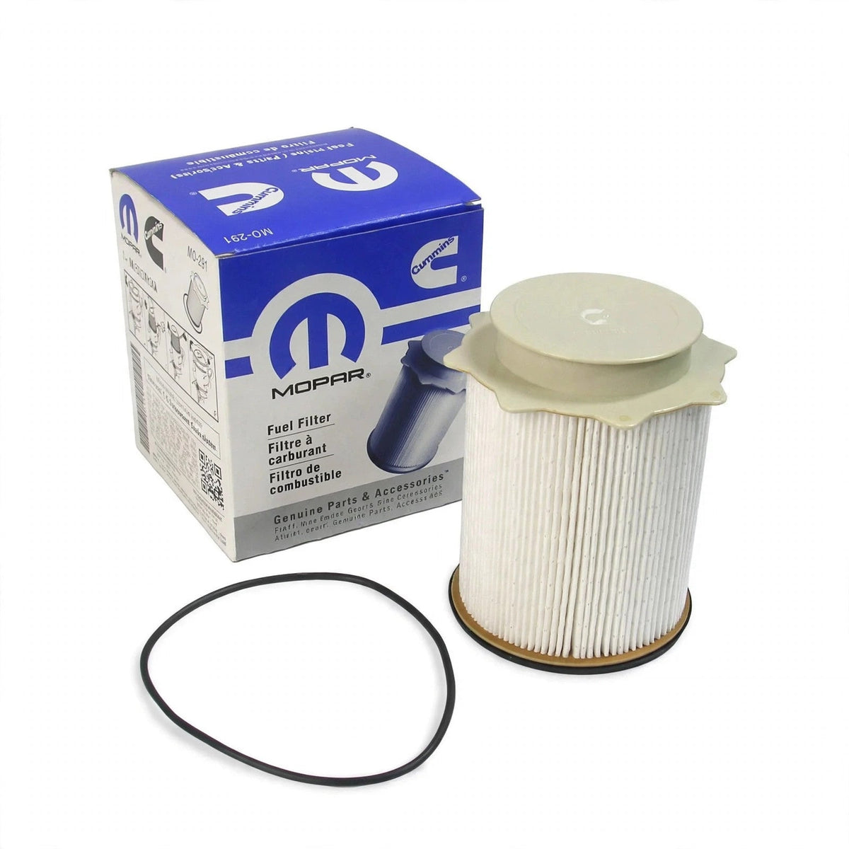 Mopar 68157291AA fuel filter on white background