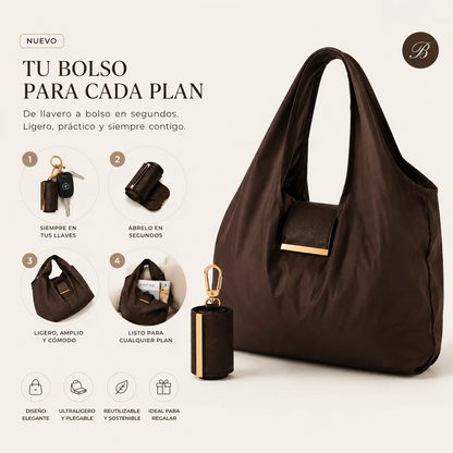 Foldable Keychain Tote Bag