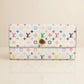 Louis Vuitton Portefeuille Sarah NM in monogram multicolore in a cream studio