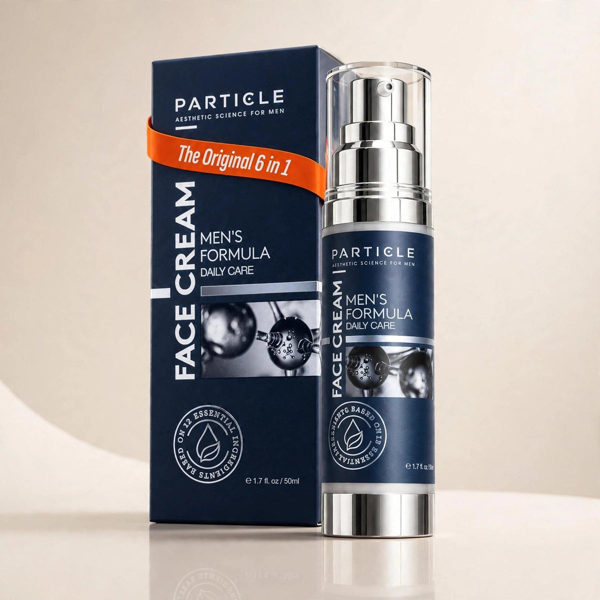 Particle Face Cream Mens Formula 6 in 1 – 1.7oz / 50ml – cream view