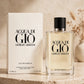 Acqua di Gio Eau de Parfum 200ml bottle and box in warm beige studio