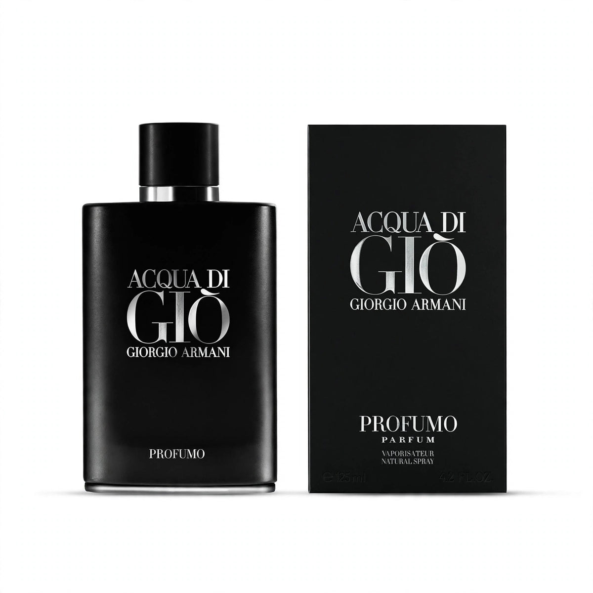 Acqua di Gio Profumo Parfum 125ml bottle and box on white background