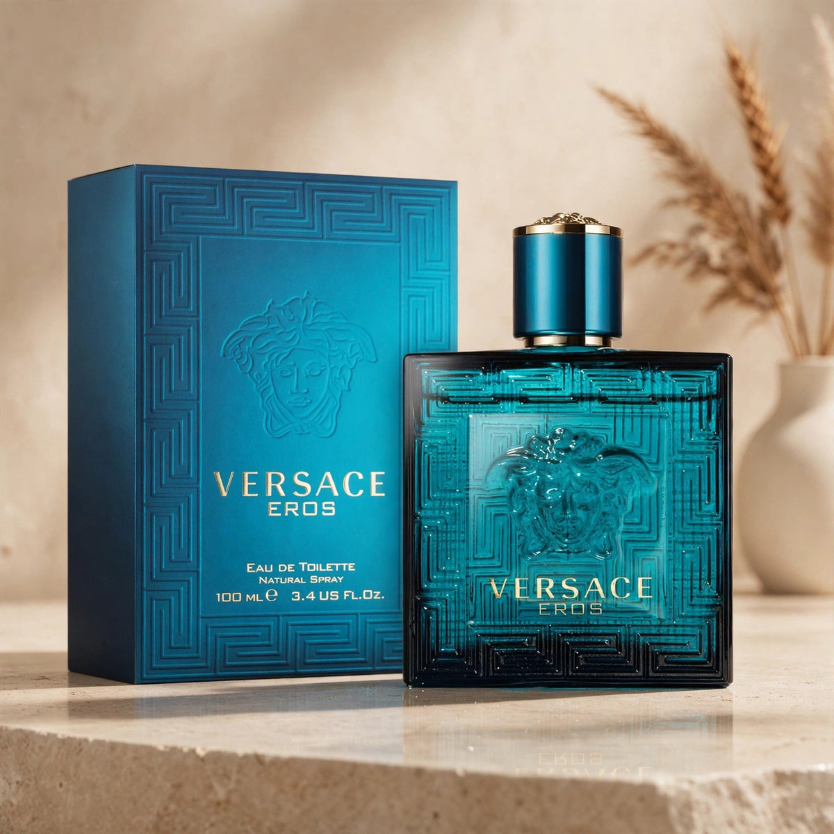 Versace Eros EDT 100ml — Warm beige studio set