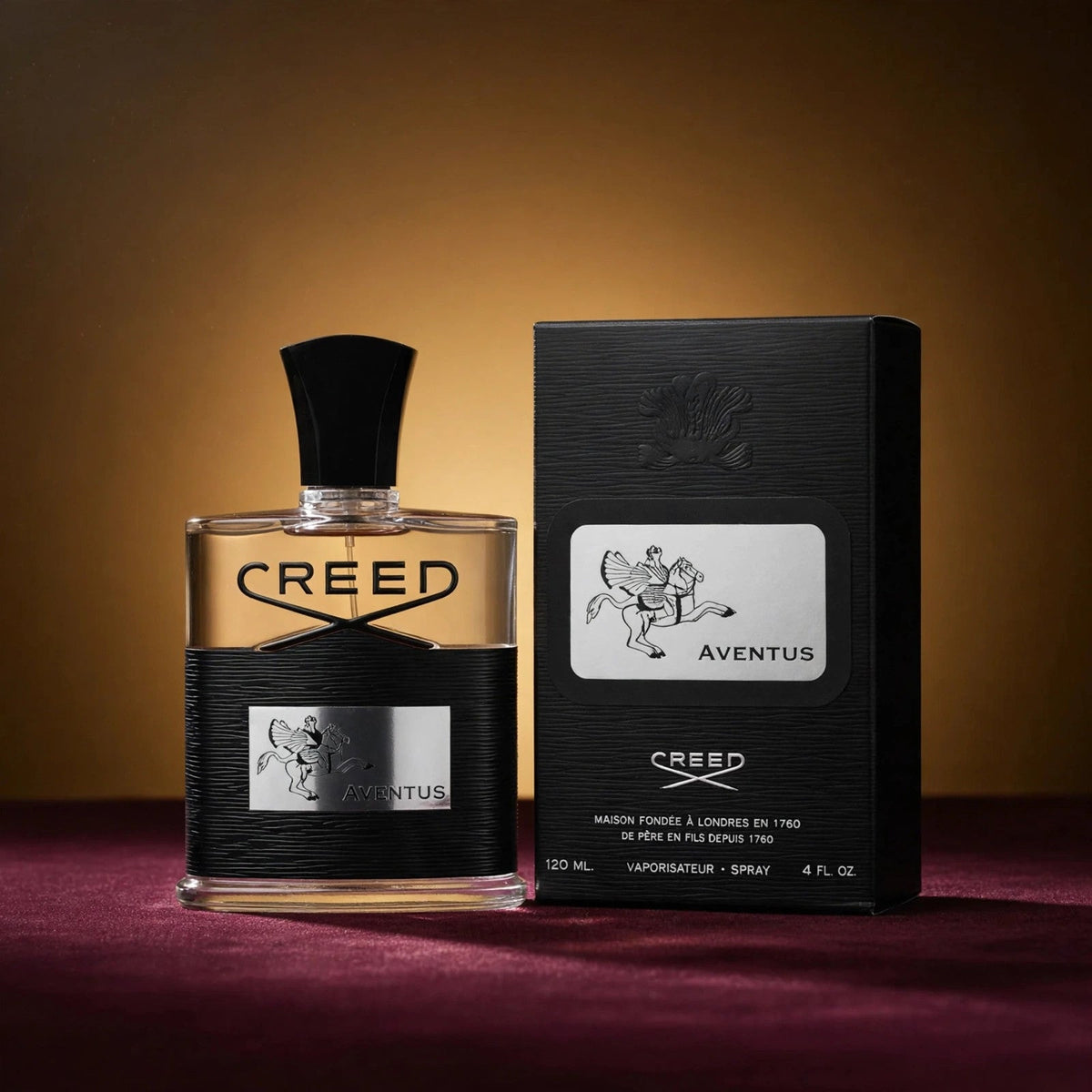 Creed Aventus Eau de Parfum 120ml / 4.0oz for Men — bottle and box enhanced product photo