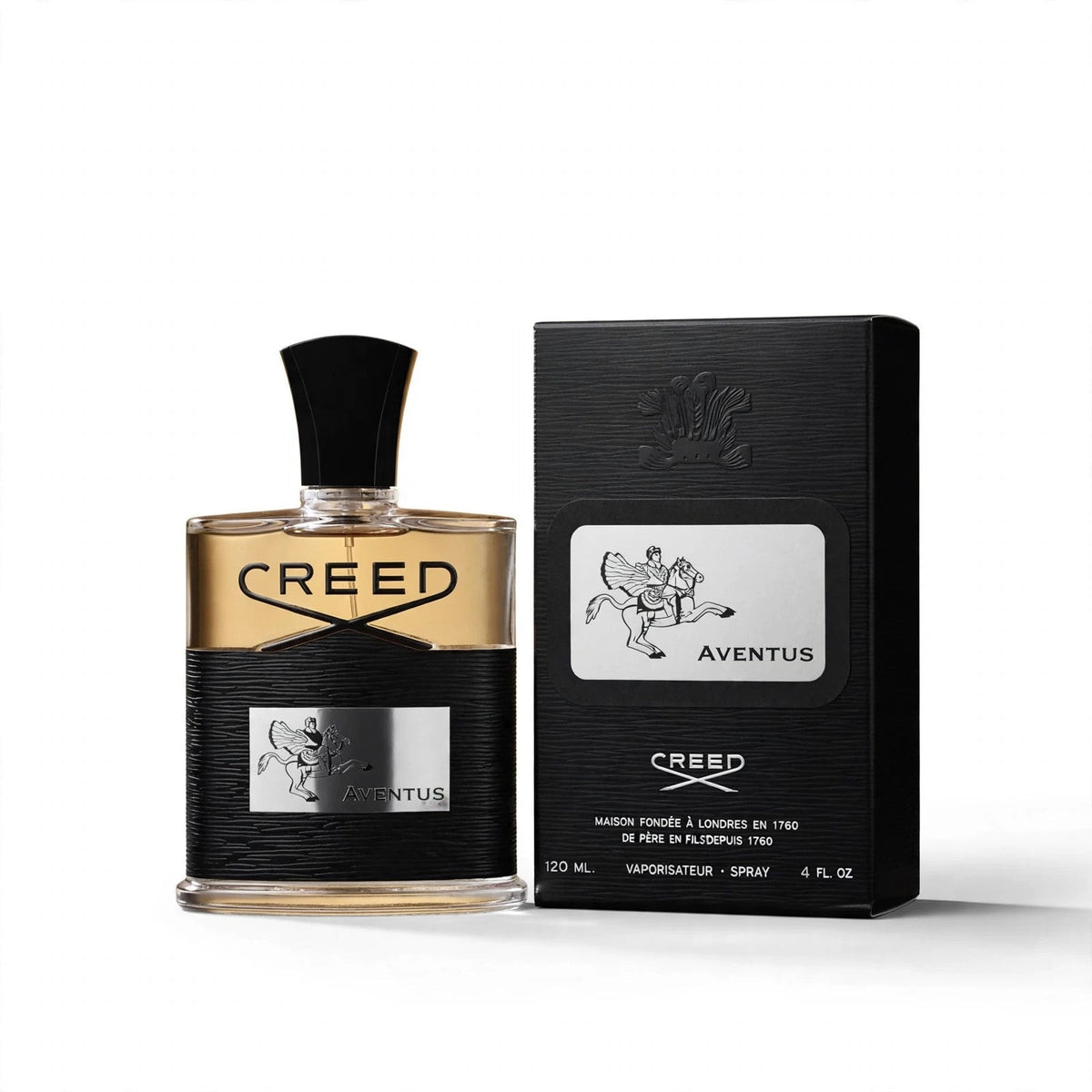 Creed Aventus Eau de Parfum 120ml / 4.0oz for Men — bottle and box on white background