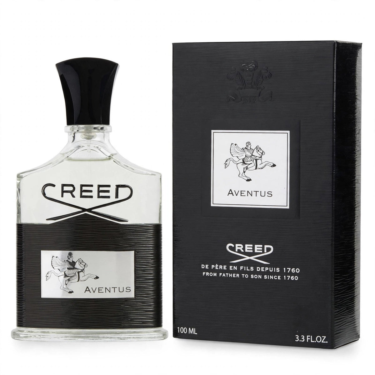 Creed Aventus Eau de Parfum 100ml / 3.3oz for Men — bottle and box on white background