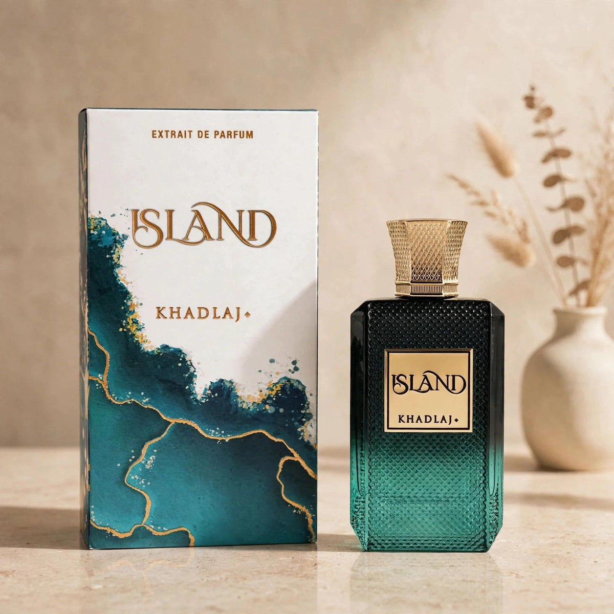 Khadlaj Island Extrait de Parfum 100ml / 3.4oz for Unisex - warm studio shot