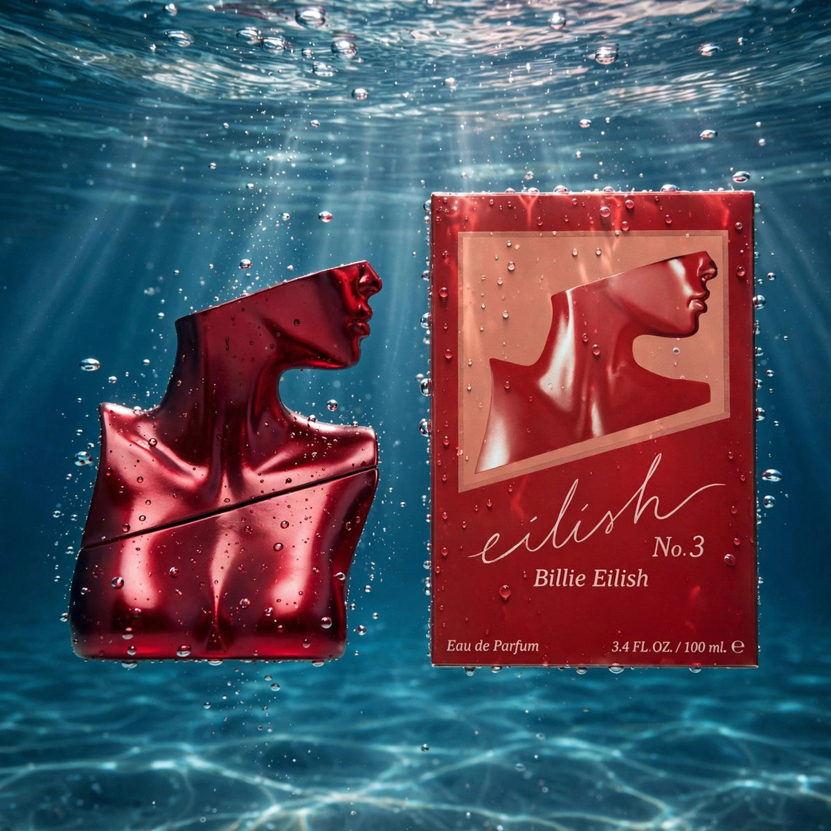 Billie Eilish No. 3 Eau de Parfum 100ml / 3.4oz for Women - water studio shot