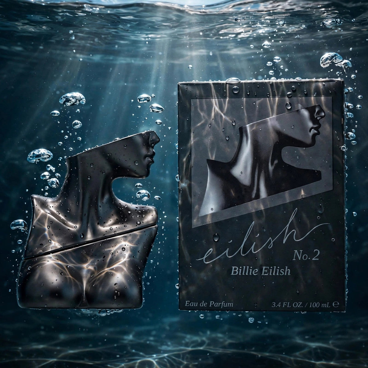Billie Eilish Eilish No. 2 Eau de Parfum 100ml / 3.4oz for Women - water studio shot