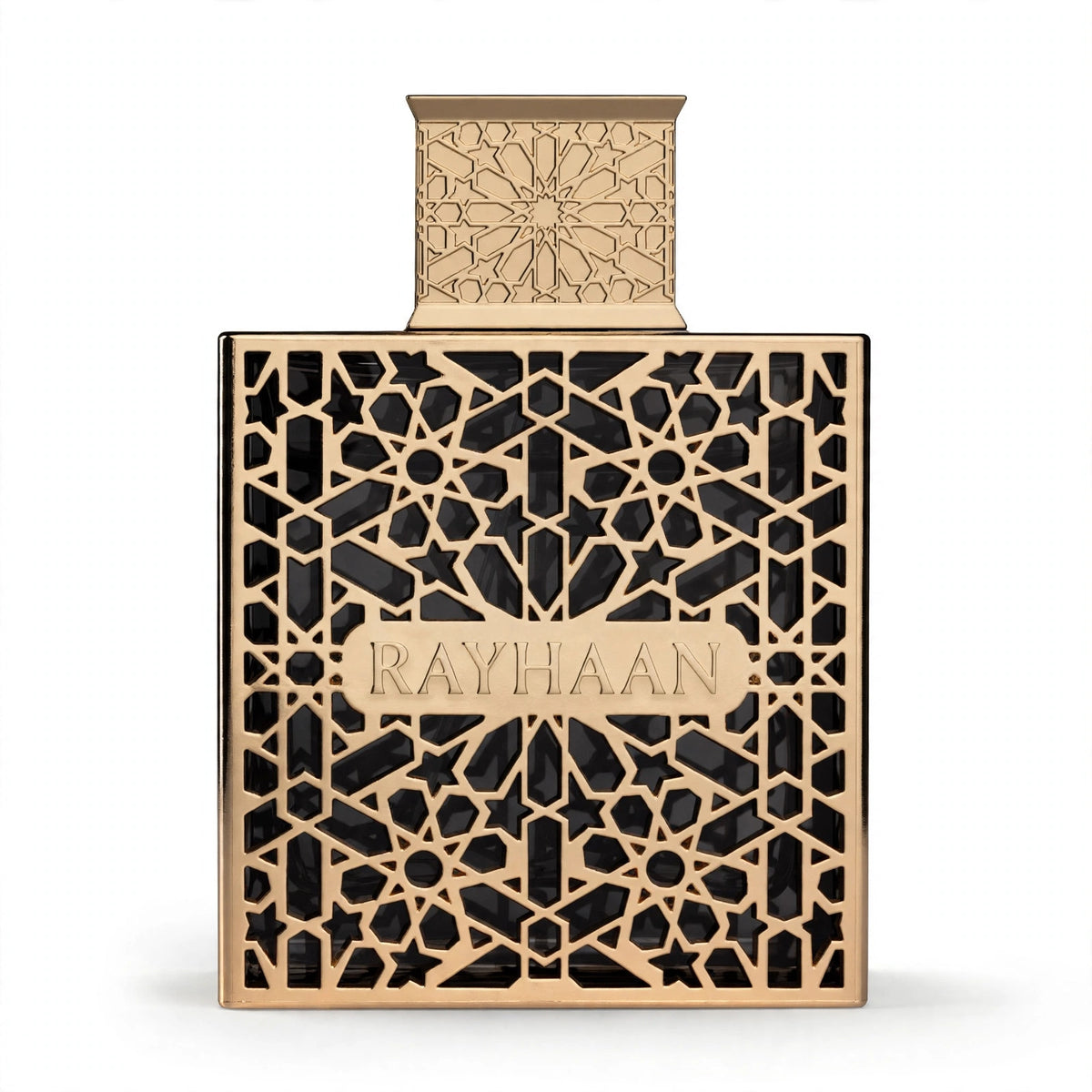 Rayhaan Elixir Eau de Parfum 100ml / 3.4oz for Unisex — bottle and box on white background