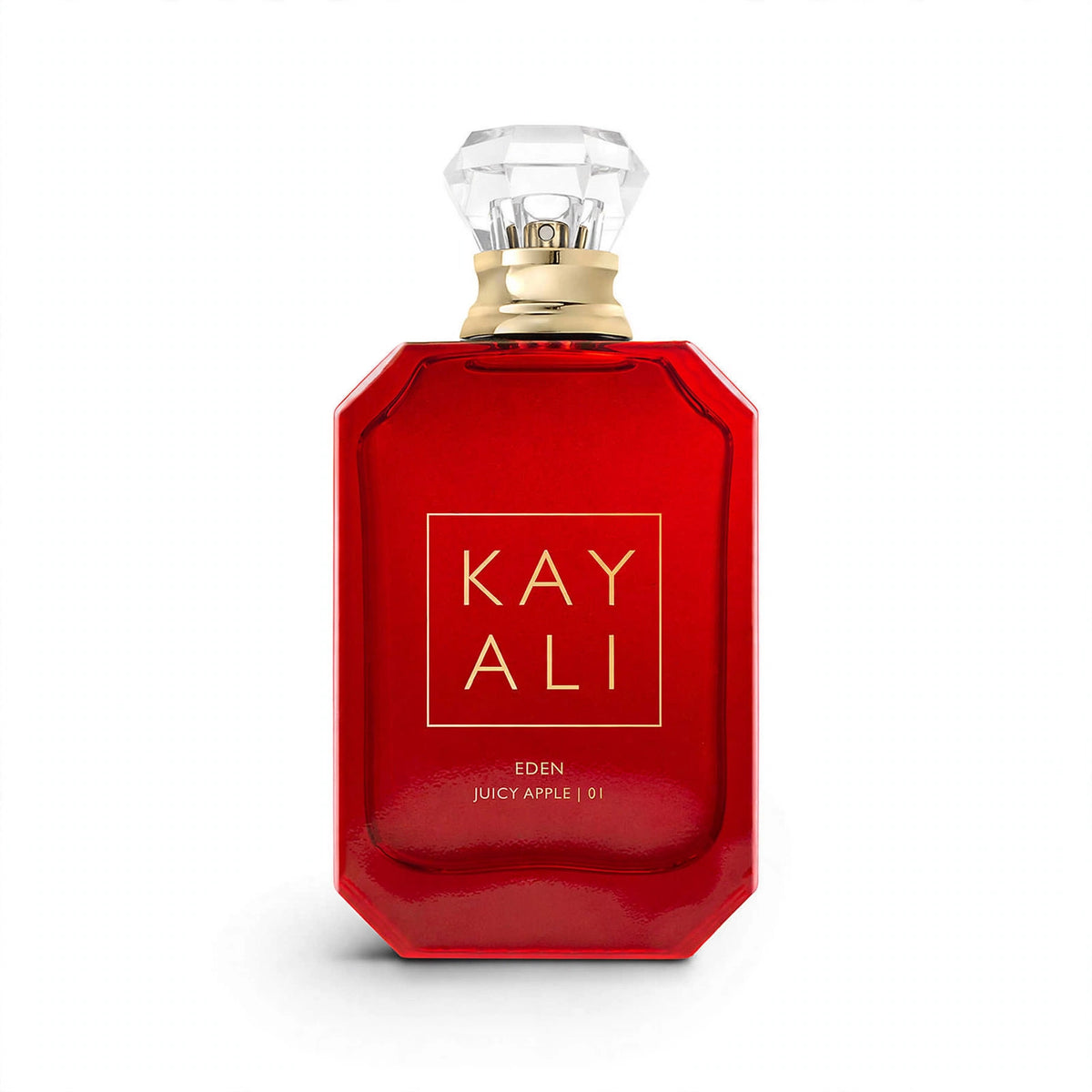 Kayali Eden Juicy Apple 01 Eau de Parfum 100ml / 3.4oz for Women — bottle and box on white background