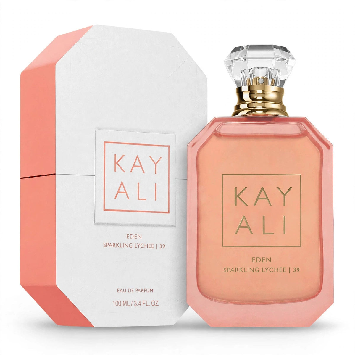 Kayali Eden Sparkling Lychee 39 Eau de Parfum 100ml / 3.4oz for Women — white view