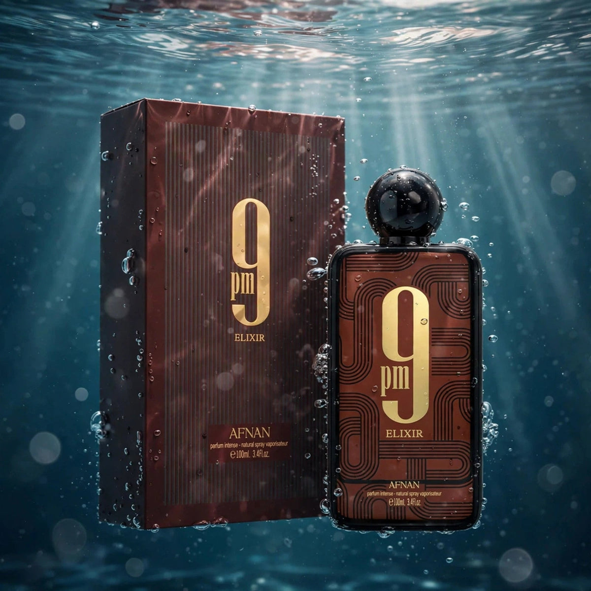 Afnan 9PM Elixir Extrait de Parfum 100ml / 3.4oz for Unisex — water view
