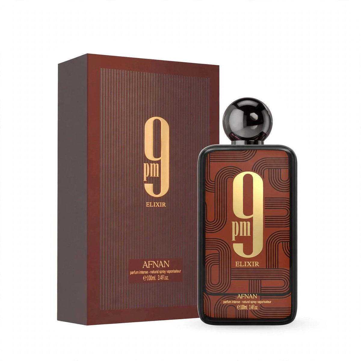 Afnan 9PM Elixir Extrait de Parfum 100ml / 3.4oz for Unisex — white view