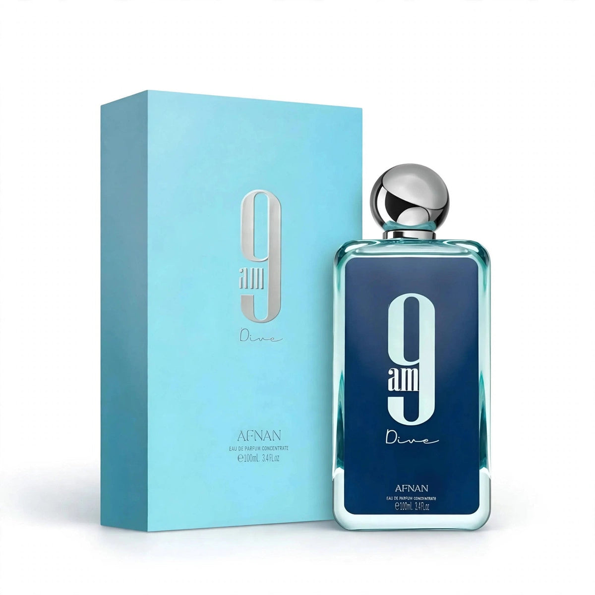 Afnan 9AM Dive Eau de Parfum 100ml / 3.4oz for Unisex — white view
