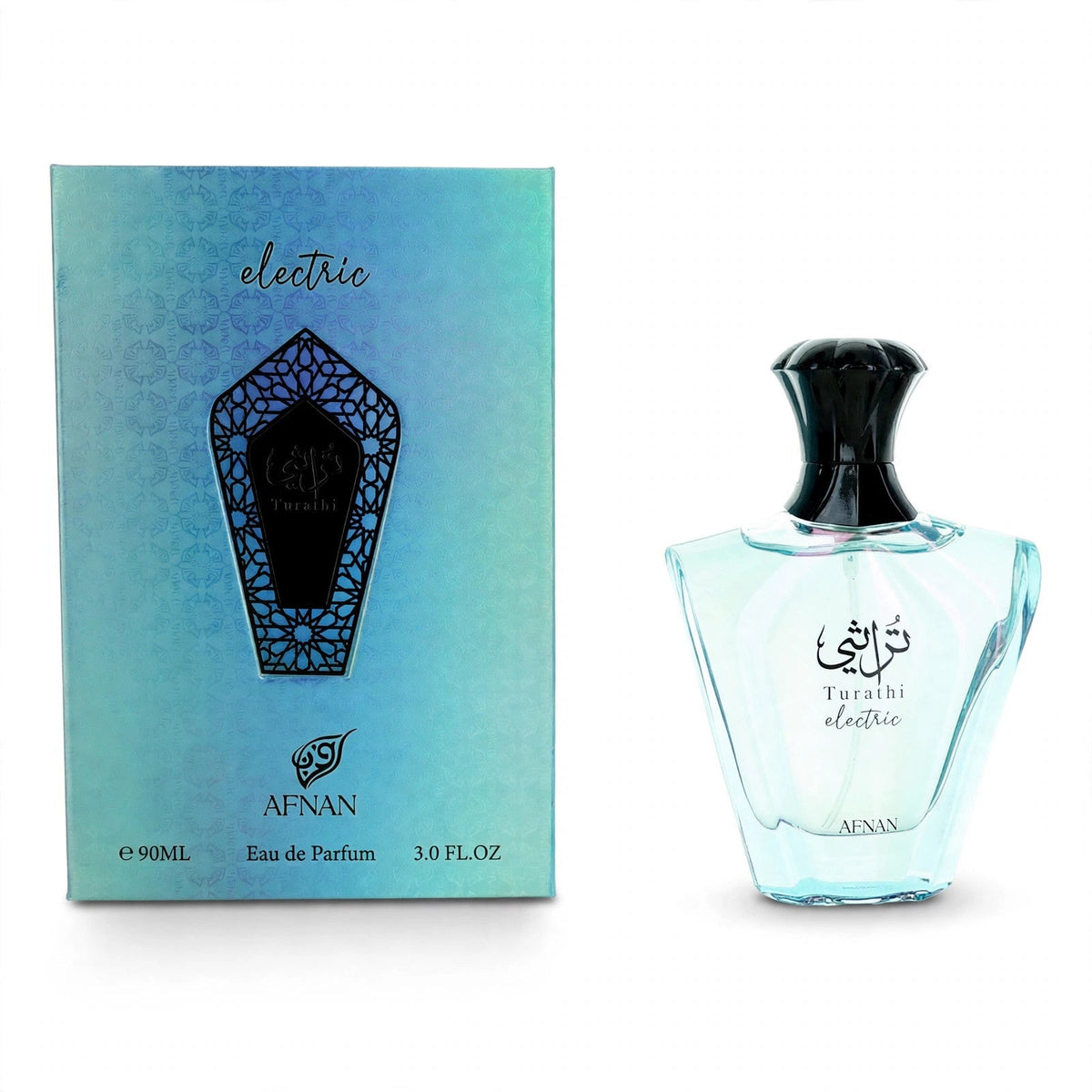 Afnan Turathi Electric Eau de Parfum 90ml / 3.0oz — Studio product photo