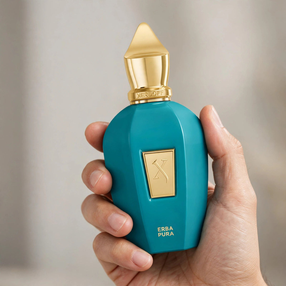 Xerjoff Erba Pura Eau de Parfum 100ml / 3.4oz — Held in hand