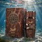 Lattafa Asad Bourbon bottle in water setting