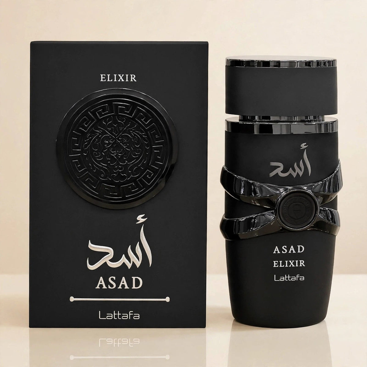 Lattafa Asad Elixir Eau de Parfum 100ml / 3.4oz for Men — Cream studio set
