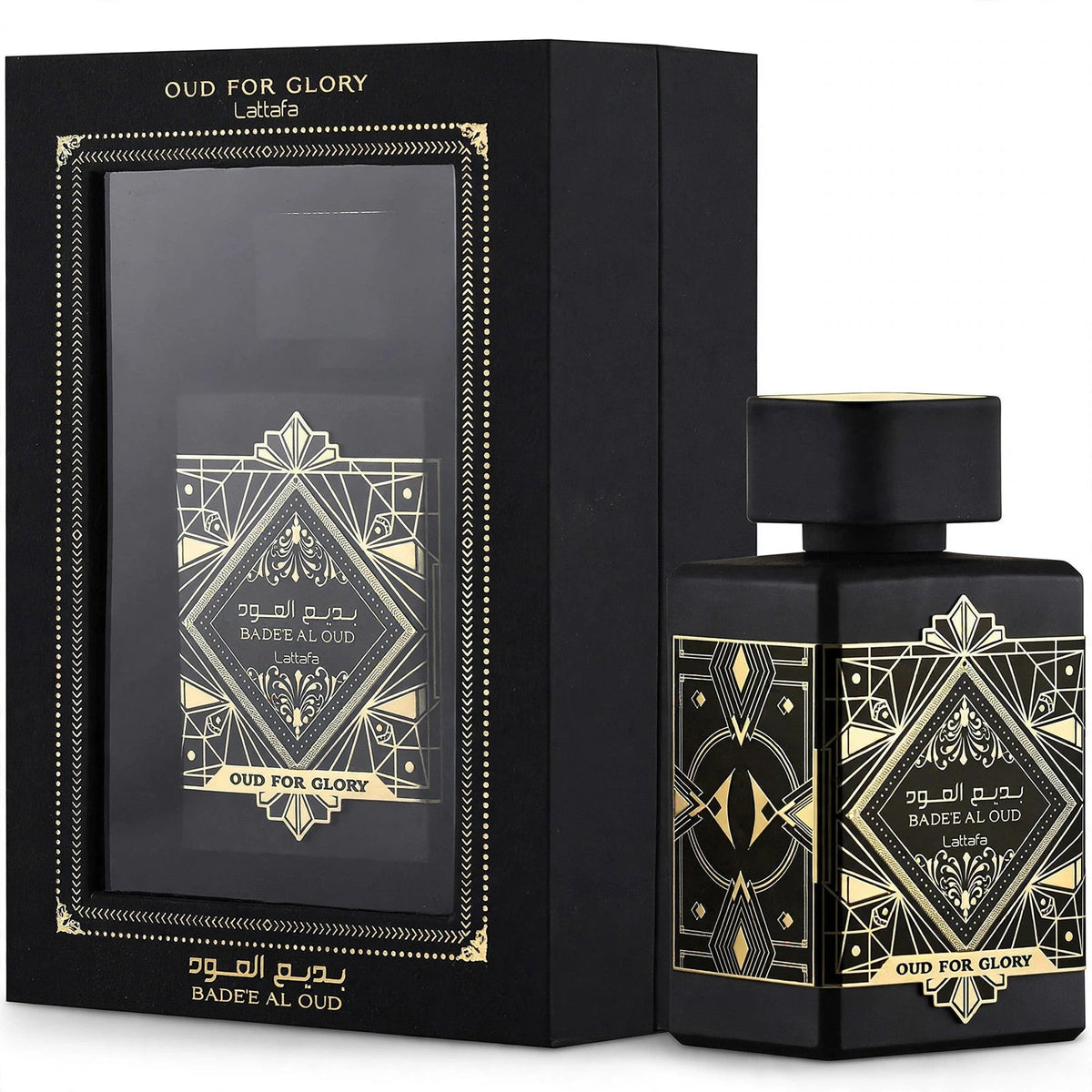 Lattafa Bade'e Al Oud for Glory Eau de Parfum 100ml / 3.4oz for Unisex — Studio product photo