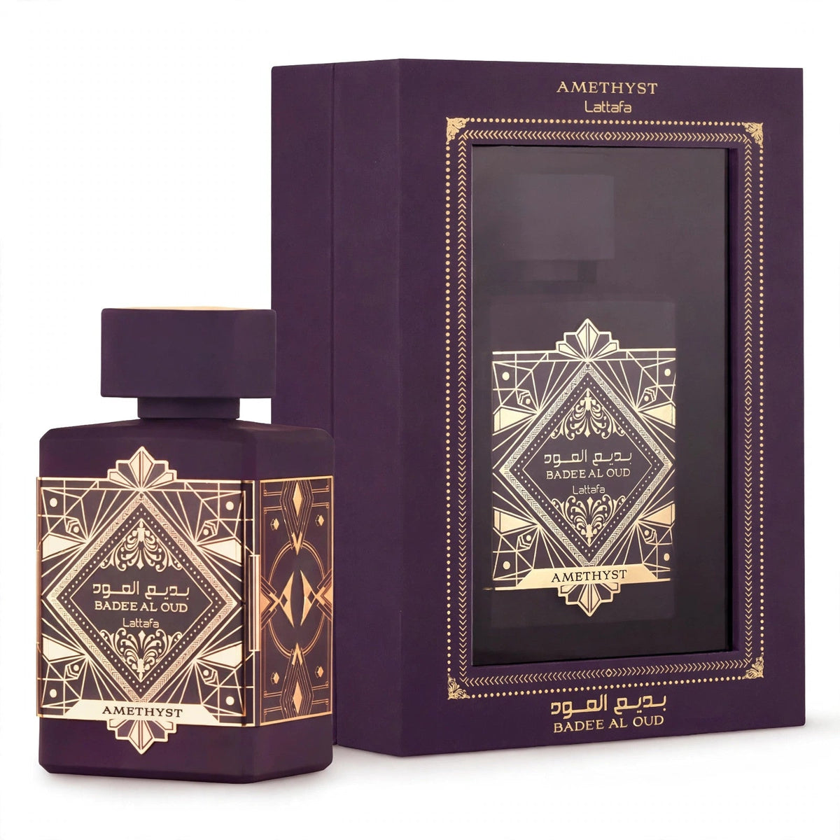 Lattafa Bade'e Al Oud Amethyst Eau de Parfum 100ml / 3.4oz for Women — Studio product photo