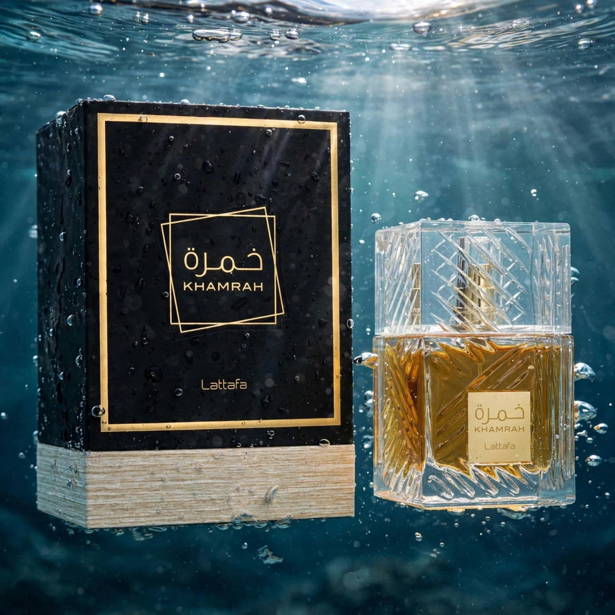 Lattafa Khamrah EDP 100ml / 3.4oz for Unisex — water shot